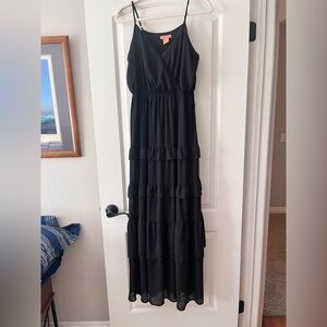 Flying Tomato Black Tiered Maxi Dress